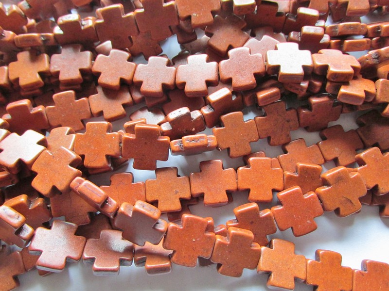 (image for) Rust Cross Beads #1348